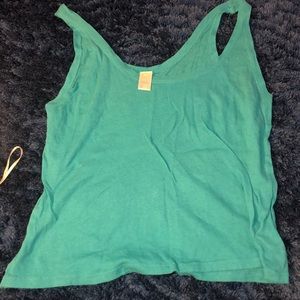 PACSUN teal tank. Small pull, barely noticeable